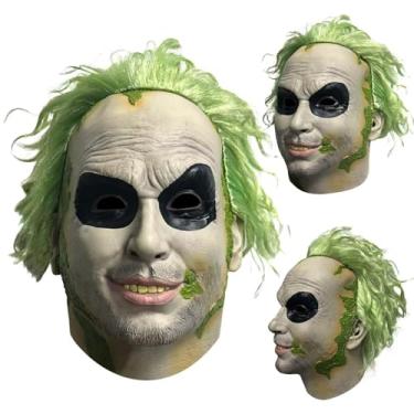 Imagem de Scary Halloween Movie Cosplay Mask: Realistic Full Head Latex Horror Mask, Creepy Clown Old Man Mask for Adults (Green)