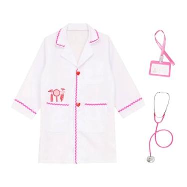 Imagem de Almencla Fantas de fingir fingir festas fingidas com a festa com tags roupas de enfermeira para crianças de tags para meninos presentes de aniversário para, 120 Cm