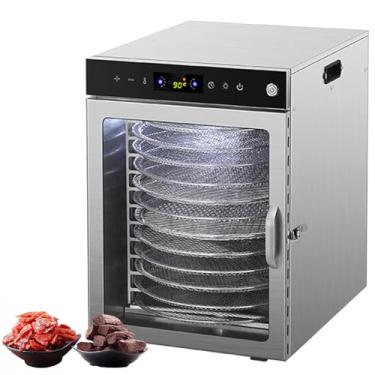 Imagem de Secador desidratador rotativo de alimentos, secagem com rotação automática de 360°, secador elétrico de alimentos de 800 W, controle independente de temperatura e tempo, temperatura máxima de 194℉