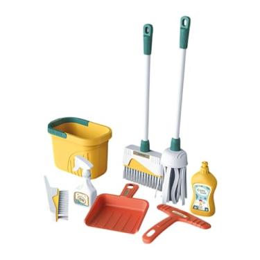 Imagem de MERIGLARE Conjunto de Limpeza para Crianças com Vassoura E Acessórios de Brinquedo , Balde Amarelo