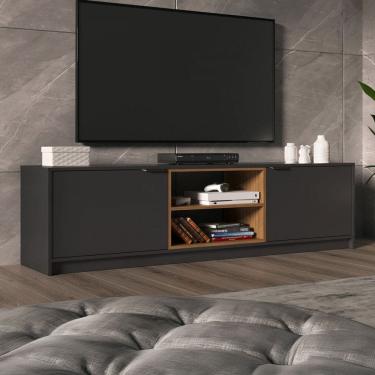 Imagem de Rack para TV Até 60 Polegadas 2070 2 Portas Grafite/Montana - Quiditá Móveis