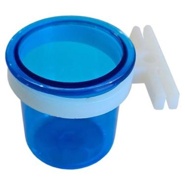 Imagem de Porta Vitamina Pássaros Toco Tucano Azul C/Suporte M C/12un