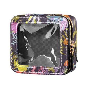 Imagem de Fitrendlovey Bolsa organizadora espaçosa de couro PU com claraboia e zíper para cosméticos em movimento, T19, one size