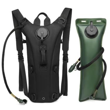 Imagem de Mochila de hidratação com bexiga de água de 3L, pacote de hidratação destacável com canudo de vedação, mochila de bexiga de água com alça ajustável para caminhadas, ciclismo, corrida