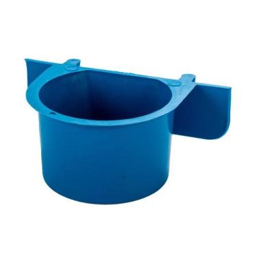 Imagem de Comedouro Jel Plast Pet Piu com Aba Azul para Pássaros - 90ml - Jel Pl