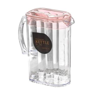 Imagem de YWJLQH Water Pitcher Water Jug Gift Gree Versátil Fridge Pitcher Ice Tea Kettle for Beverage, Retangular Rosa