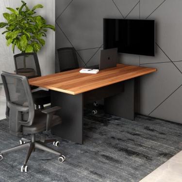 Imagem de Mesa de Reunião Escritório 180cm x 80cm Pés Painel F5 Office - F5 Offi