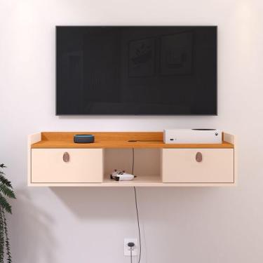 Imagem de Rack Suspenso Vegas Painel 32 Polegadas Com 2 Portas E Nicho 0.90 cm V