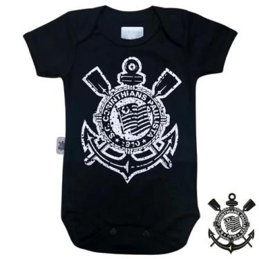 Imagem de Roupa Body Bebê Temático Torcedor Corinthians Escudo - Oficial - Reved