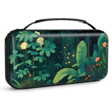 Imagem de NPOOYI Carrying Case Compatible with Nintendo Switch OLED 2021/2017, Hard Shell Protective Switch Travel Case with Pockets and Game Holder for Console Joy-Con & Accessories, Green