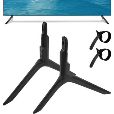 Imagem de Pernas de TV para Samsung, exclusivo apenas para Samsung UA65TU7000K UN65TU7000F UN65TU7000G UN65TU700DF 2020 Model TV, não serve para outros modelos, com braçadeiras, instalação sem parafusos