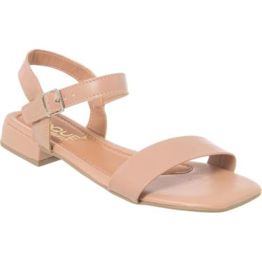 Imagem de Sandália Baixinha Rasteira Tira Lisa Feminina Toque Feminino (Nude, BR, Adulto, Numérico, 38)