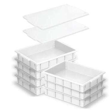 Imagem de Kit Com 7 Caixa De Fermentação De Pizza Massas Com 2 Tampas - LCR