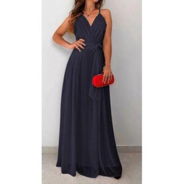 Imagem de Vestido De Noiva Civil Longo Para Casamento Com Cinto - Casual Dress, 
