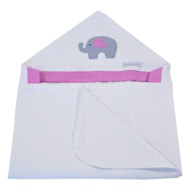 Imagem de Toalha De Banho Em Malha Elefante Coração Rosa