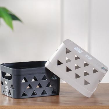 Imagem de Caixa Organizadora Triângulos 1,8l Bege