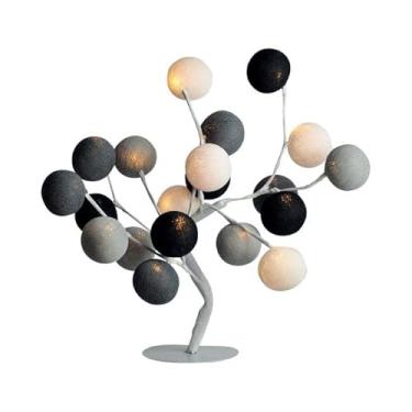 Imagem de Árvore de Luz Luminária de Mesa Abajur LED Bonsai Luz Decorativa com bolinhas Modelo Preto Branco Cinza NYC