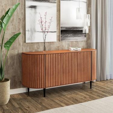 Imagem de Buffet Em Madeira Maciça Com Verniz Radiato Champagne-preto