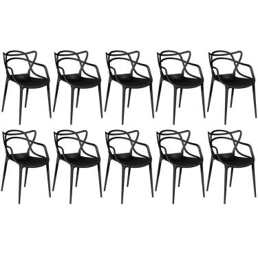 Imagem de Kit 10 Cadeiras Allegra - Preto