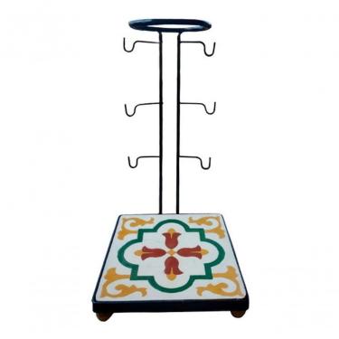 Imagem de Suporte Coador Café Mancebo Filtro Ferro E Ladrilho Rústico Ladrilho E1