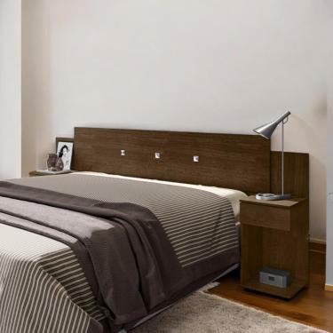 Imagem de Cabeceira Para Cama Box Arabella Casal Queen King MDF MDP Malbec Mobiliar Home Shop