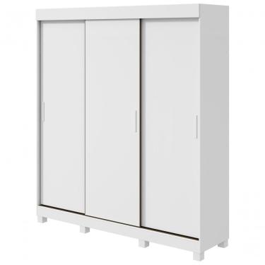 Imagem de Guarda Roupa Saion 3 Portas Sem Espelho Com Pés - Lopas Branco