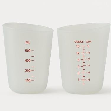 Imagem de Copo Medidor Dosador Silicone Flexivel Jarra Medidora Graduado 500ml Quimica Confeitaria Xicara Cozinha Culinaria Multiu