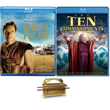 Imagem de Generic Coleção Definitiva De Blu-Rays Charlton Heston: Dez Mandamentos E Ben-Hur + Cartão Arte Bônus Incluso