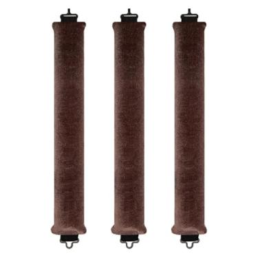 Imagem de LNAZCNZ Modelador De Cachos Sem Calor Para Uso Noturno, Jumbo, Flexível E Cetim Dormir, Macio Todos Os Tipos Cabelo (Castanho, Pacote Com 3)