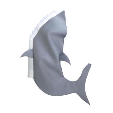 Imagem de Vaveren Fantasia de tubarão para adultos, fantasia de animal cosplay de Halloween para vestir e interpretar papéis