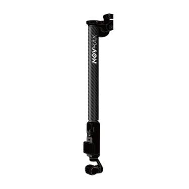 Imagem de Tubo de extensão de fibra de carbono Movmax para câmeras de ação DJI Pocket 3/Insta 360/GoPro, captura fotos ultra altas/baixas