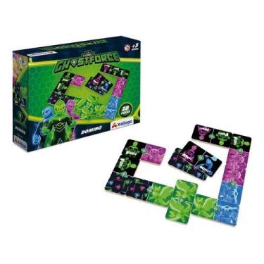 Imagem de Jogo Dominó Infantil Ghostforce Xalingo 28 Peças 55443 - Napolestore