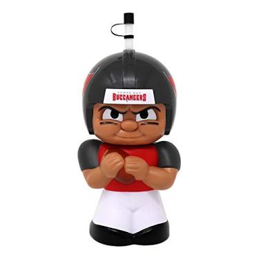 Imagem de Party Animal NFL Tampa Bay Buccaneers Garrafa de água unissex Tampa Bay Buccaneers Big Sip 3D - Garrafa esportiva, cor do time, 473 ml