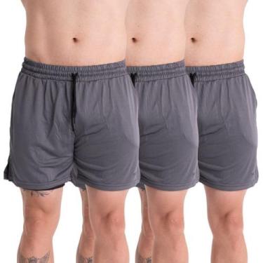 Imagem de KIT3 Shorts 2em1 Treino Bermuda MASCULINO Academia Corrida Com Bolsos 