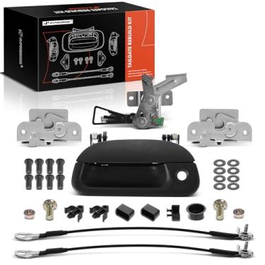 Imagem de A-Premium Kit de reconstrução de hardware de porta traseira de 32 peças compatível com Ford F-150 1997-2003, F-250 Super Duty F-350 Super Duty 1999-2007, moldura da porta traseira, suporte de trava