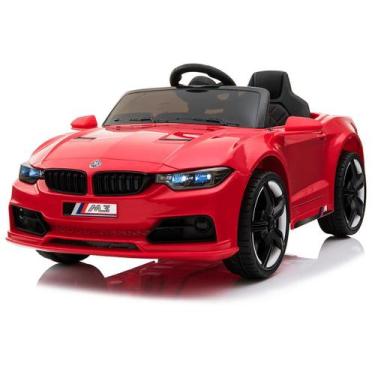 Imagem de Carrinho Elétrico Infantil Mini Bmw M3 Luxo Vermelha 12V - Bangtoys