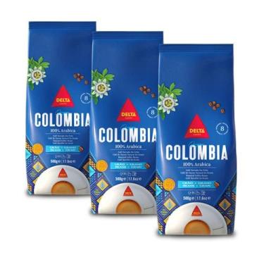 Imagem de Café Delta Colombia Em Grãos Kit 3 Pacotes De 500G - Delta Cafés