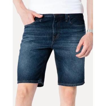 Imagem de Bermuda Tommy Hilfiger Jeans Masculina Straight Brooklyn Boston Azul, 