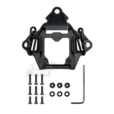 Imagem de FMATAL GEAR Suporte para câmera esportiva FMA Tactical Helmet NVG Mount Modular Bungee Shroud | para câmera esportiva NVG falsa | Paintball | Acessórios para capacete Airsoft (BK)