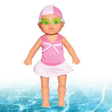 Imagem de Boneca Bebê de Natação,Boneca De Banho Impermeável Com Articulações Móveis | Acessórios De Brinquedos Para Areia Viagem Carro Crianças Praia Verão Amigos Meninas Meninos Banheira Piscina