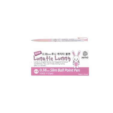 Imagem de Lunatic Lunny Caneta esferográfica fina fina de 0,38 mm de 0,38 mm compatível com XENO feita na Coreia (rosa)