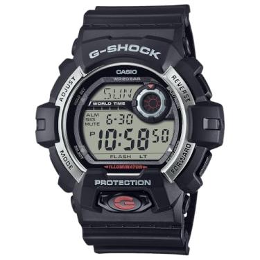 Imagem de G-Shock Relógio Casio G8900S-1 | Resistente a impactos | Resistente à água até 200 m | Retroiluminação LED | Cronômetro | Temporizador de contagem regressiva | Hora mundial | Bisel de aço inoxidável |