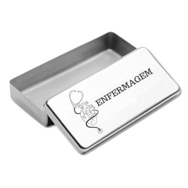 Imagem de Estojo Inox Autoclavavel Personalizado a Laser Enfermagem - Love Saude
