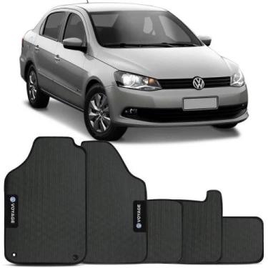 Imagem de Tapete Automotivo Voyage - Borracha Pvc Bordado Linha Black - Tapecars