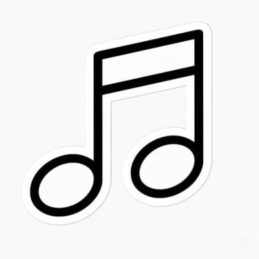 Imagem de Adesivo Notebook/Celular Nota Musical Estilizada Estilo Minimalista