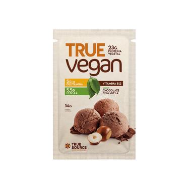 Imagem de Proteína Vegana True Vegan Chocolate com Avelã Sachê 34g True Proteína Vegana True Vegan Chocolate com Avelã Sachê 34g