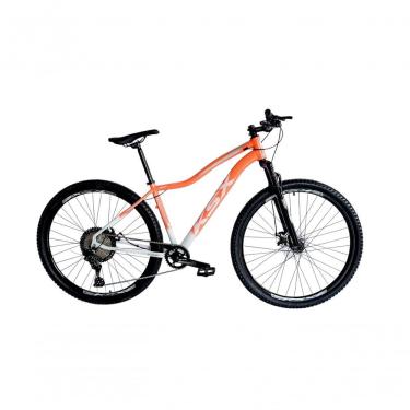 Imagem de Bicicleta Aro 29 Ksx Sd7 Feminina 12v Garfo Com Trava K7 11/50 Freios Hidráulicos Kit 1x12 - Laranja/branco Tam. 17