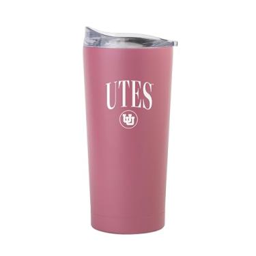 Imagem de Logo Brands NCAA Utah Utes 590 ml Cinch Berry Powder Coat Tumbler - Isolamento de parede dupla, base antiderrapante e tampa deslizante de lábio alto