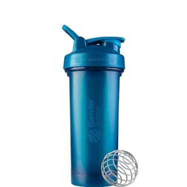 Imagem de Coqueteleira clássica V2 da BlenderBottle para shakes de proteína e pré-treino, 830 ml, Ocean Blue