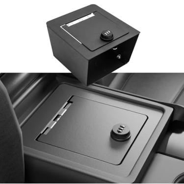 Imagem de Maxzina SAFECenter Console cofre compatível com apoio de braço Honda Pilot 2023-2025 organizador de segurança console central cofre cofre com senha combo de 3 dígitos para acessórios piloto 2024